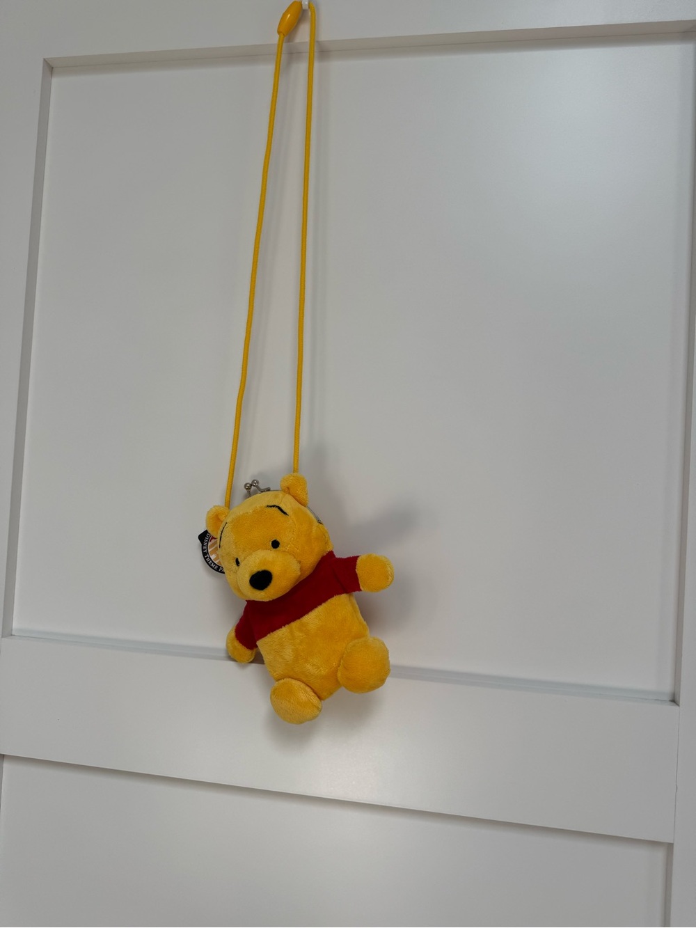 NWT vintage Disney Winnie the Pooh Plush Coin Purse - Yellow & Red